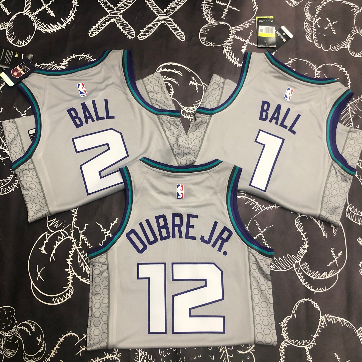 19 season Hornets gray NBA : #12#2#1 | NBA | NBA | Betty ali Chinese suppliers