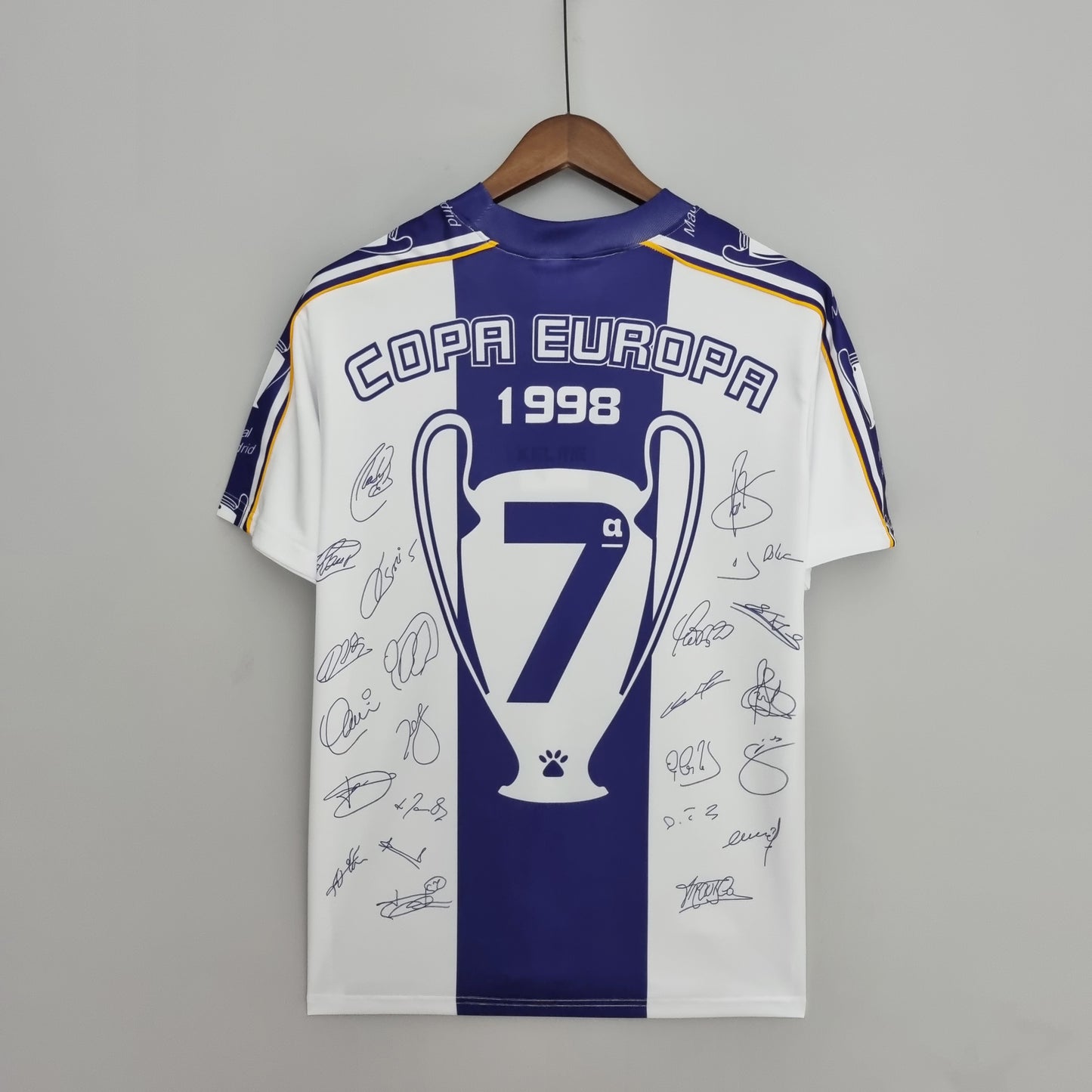 Retro 97-98 Real Madrid Champions League 7 Champions Commemorative Edition S-XXL | 复古/Retro | R | Betty ali Chinese suppliers