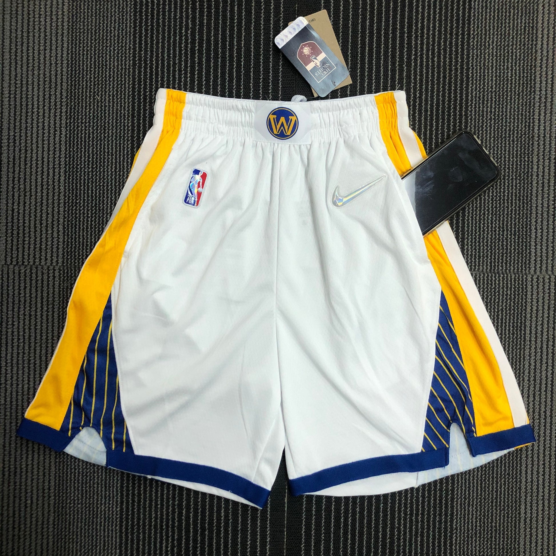 75th Anniversary Warriors White Shorts Size S-XXL | 短裤 | NBA | 中国供应商