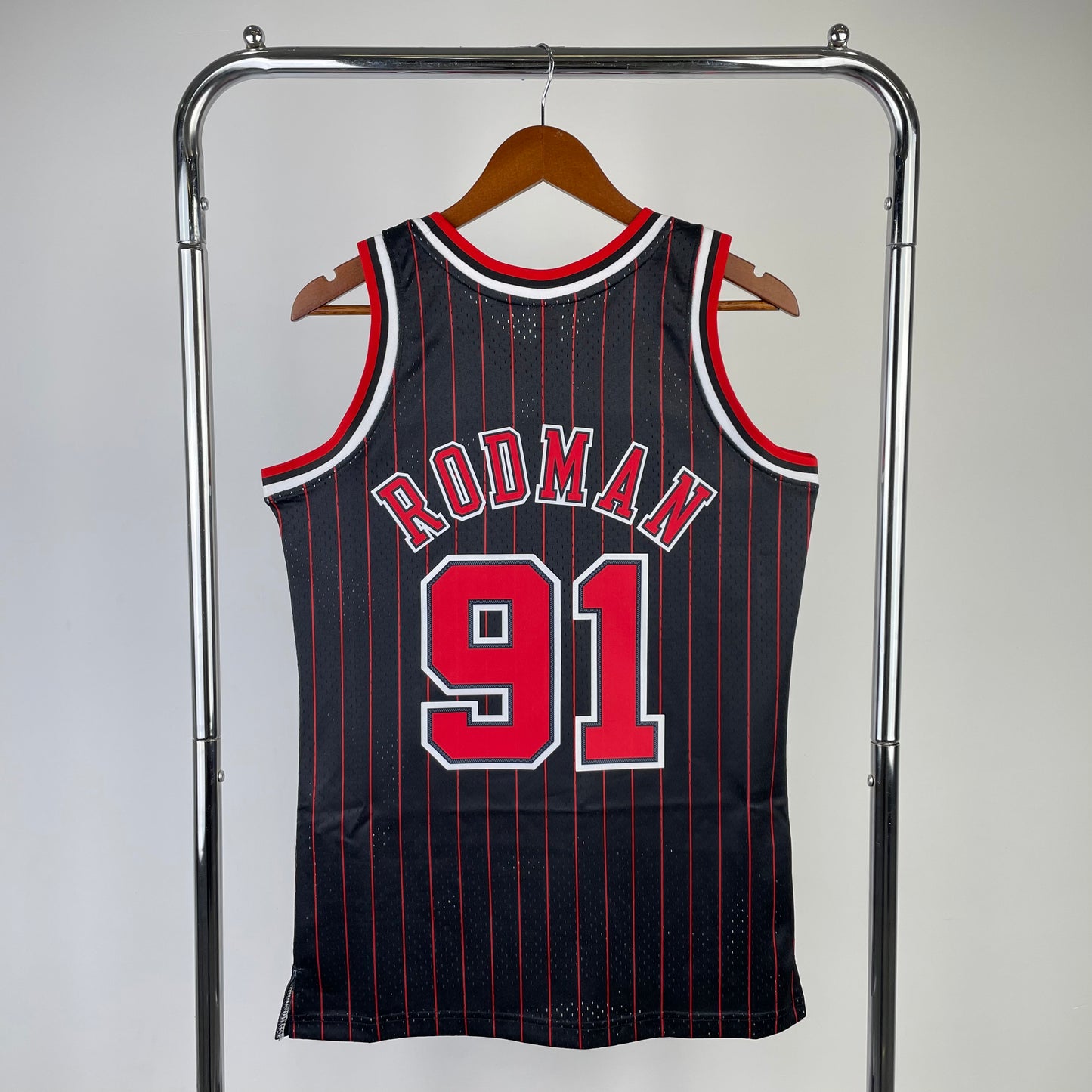 MN hot-pressed retro jersey: SW Bulls 96 season black stripes NBA : #91 #33 #23 | NBA | NBA | Betty ali Chinese suppliers