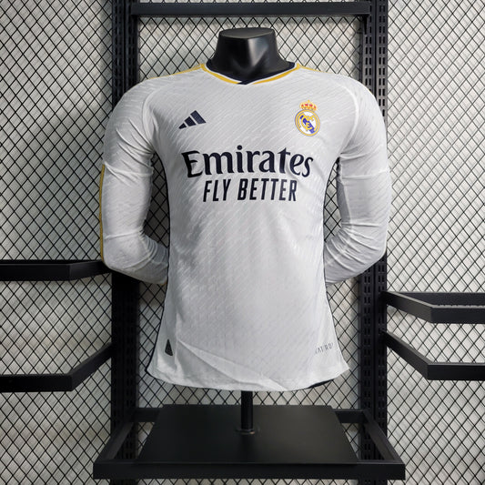 23-24 Players Real Madrid's home long-sleeved size S-XXL | 衬衫 | M2-2 | Betty ali Chinese suppliers