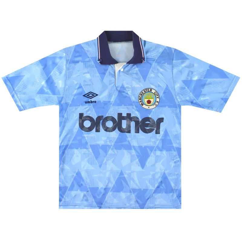 1989-91 Manchester City Umbro Home Shirt