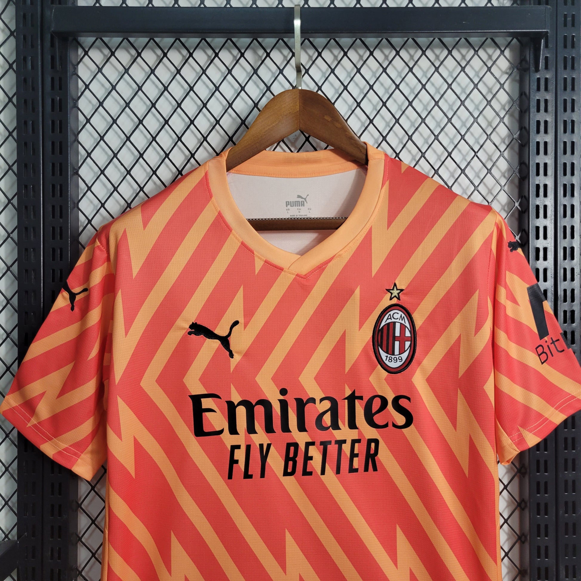 23-24 AC Milan Goalkeeper Orange Size S-XXL （fan version） | 衬衫 | M2-2 | Betty ali Chinese suppliers