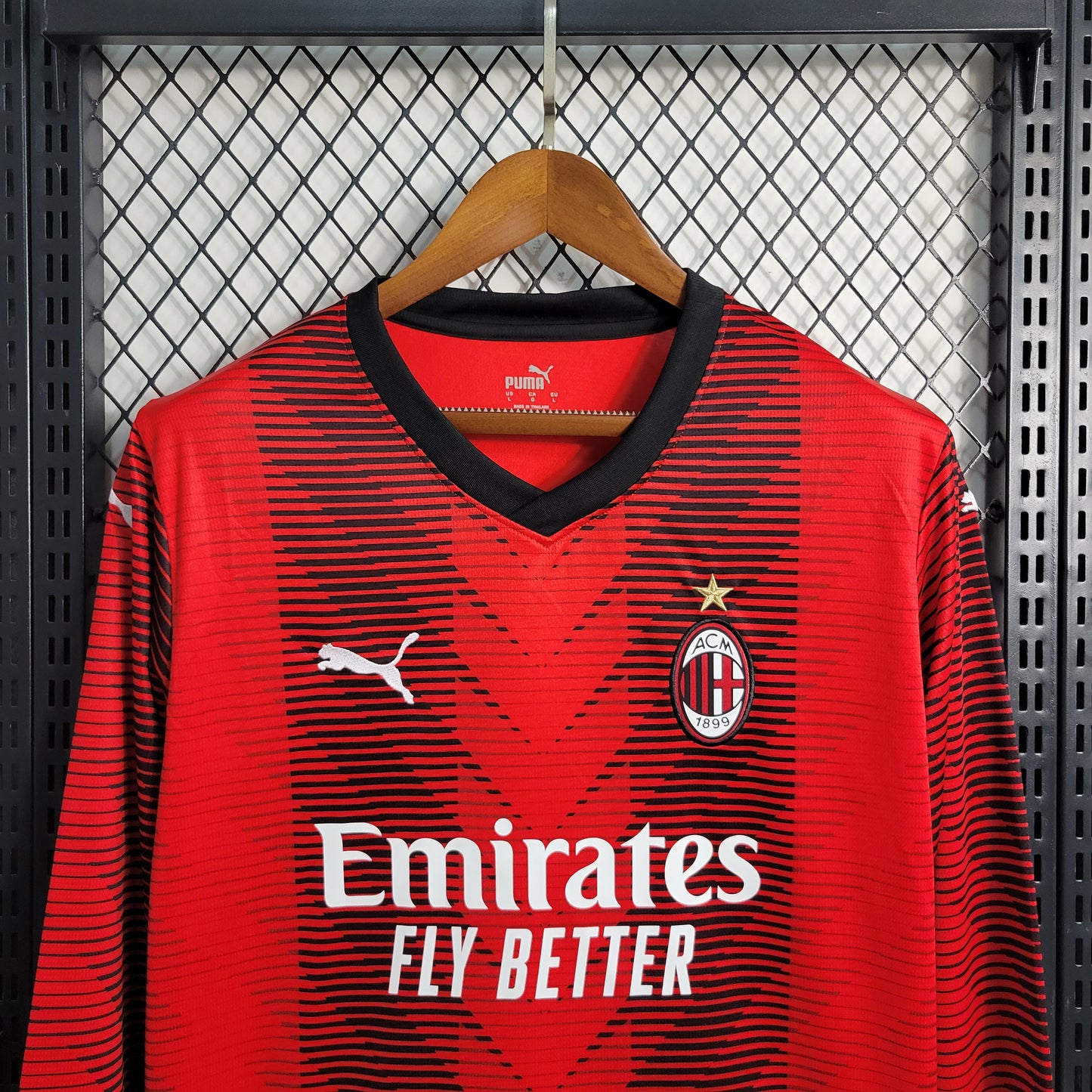 23-24 AC Milan Home Long Sleeve Size S-XXL | 复古/Retro | B3, M2-2 | Betty ali Chinese suppliers