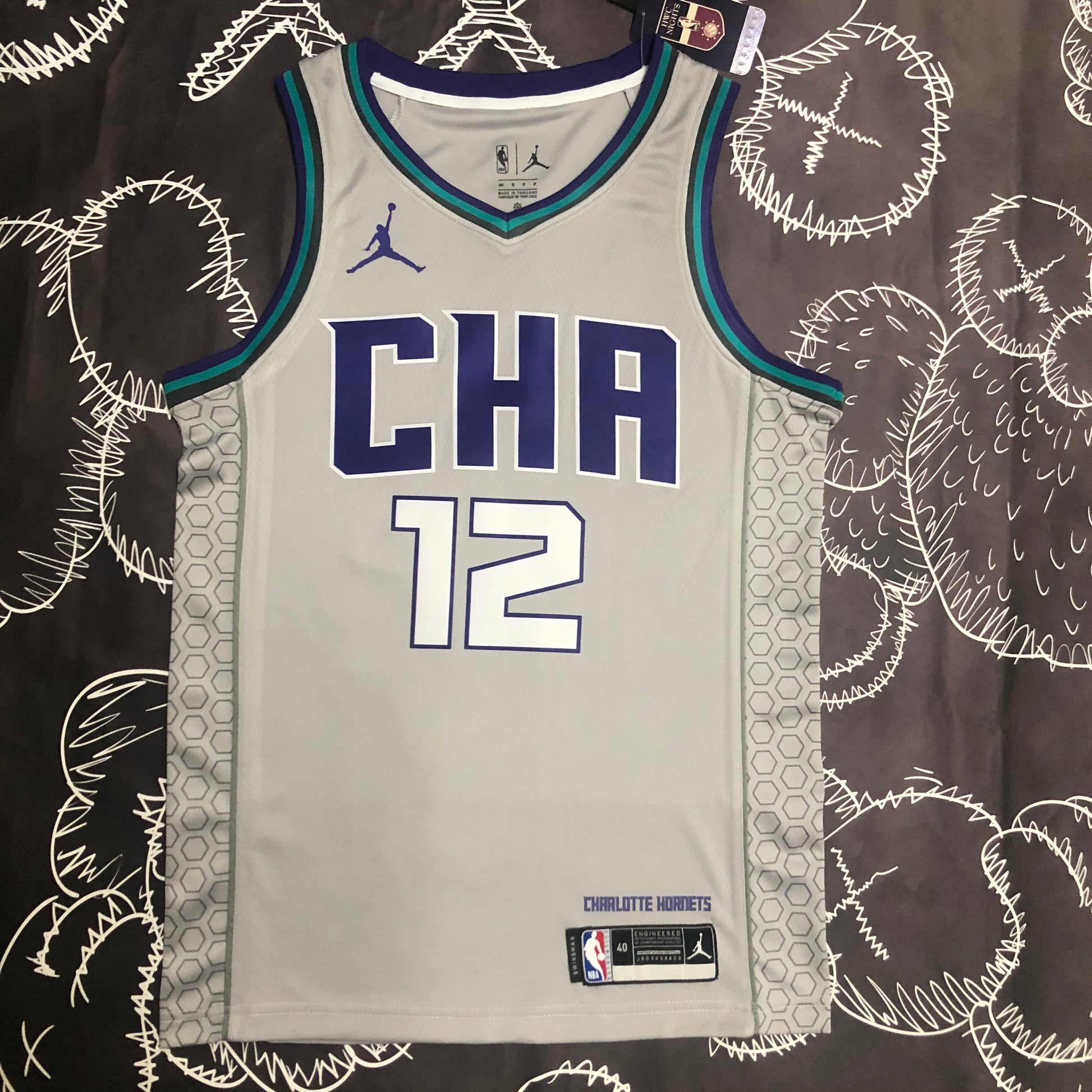 19 season Hornets gray NBA : #12#2#1 | NBA | NBA | Betty ali Chinese suppliers