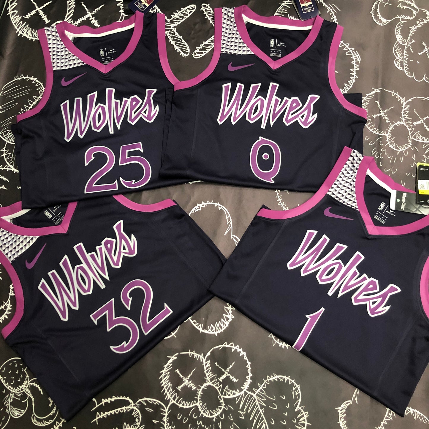 Timberwolves black and purple NBA : #32#25#1#0 | NBA | NBA | Betty ali Chinese suppliers