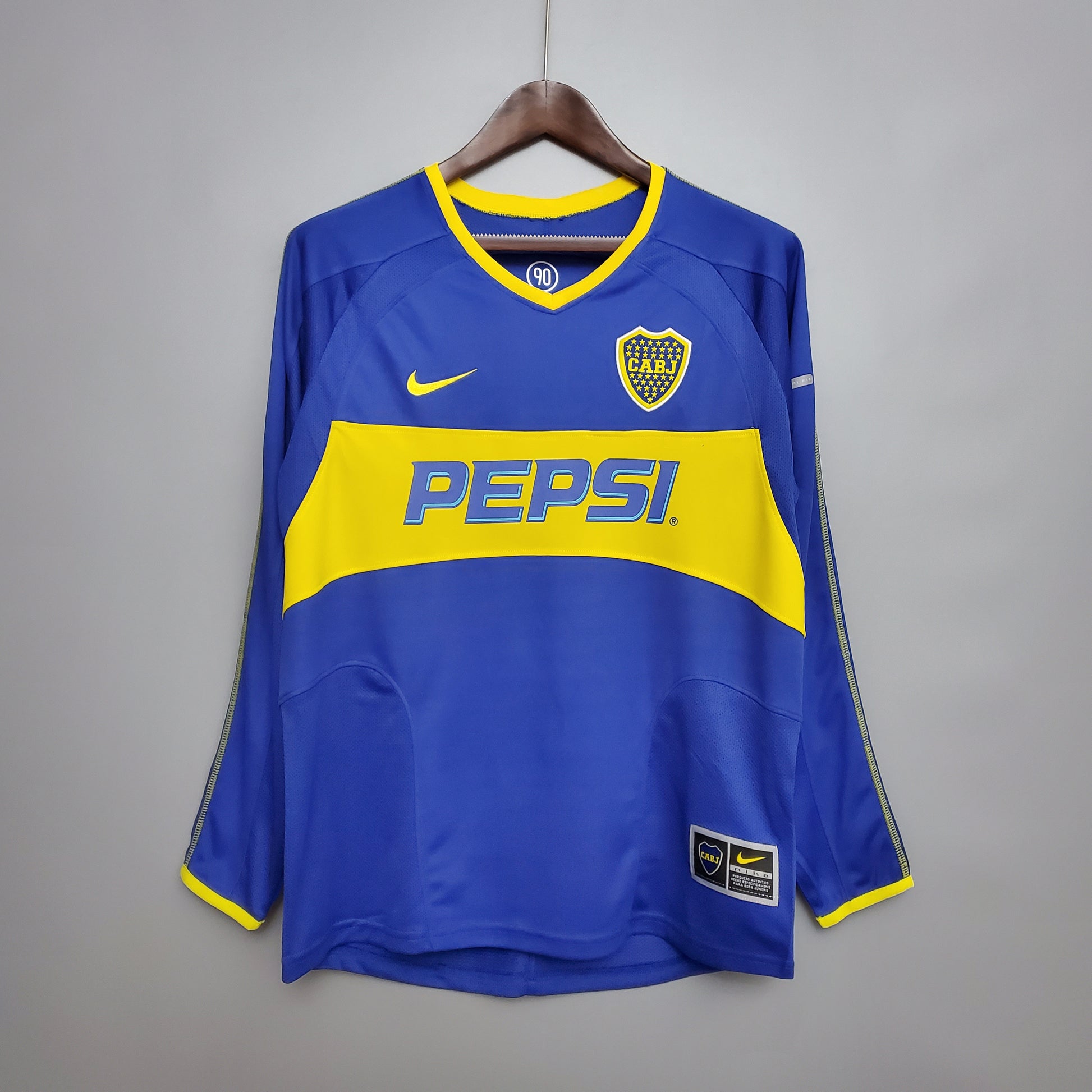 Retro Long Sleeve Boca Juniors 03/04 home S-XXL（Retro） | 复古/Retro | R1 | Betty ali Chinese suppliers