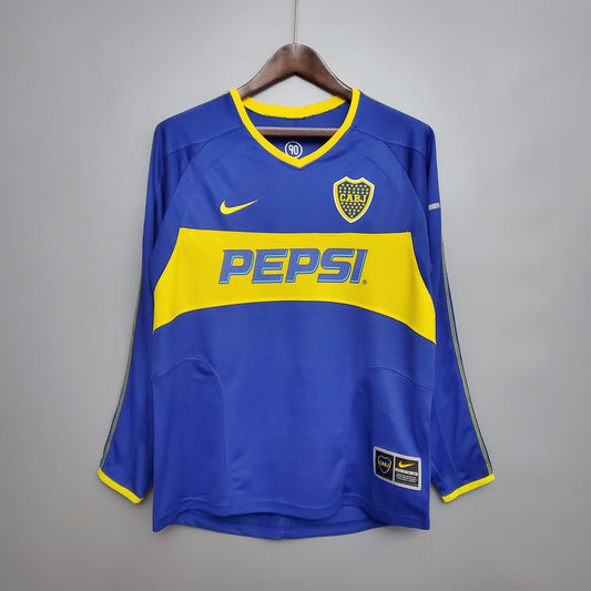 Retro Long Sleeve Boca Juniors 03/04 home S-XXL（Retro） | 复古/Retro | R1 | Betty ali Chinese suppliers