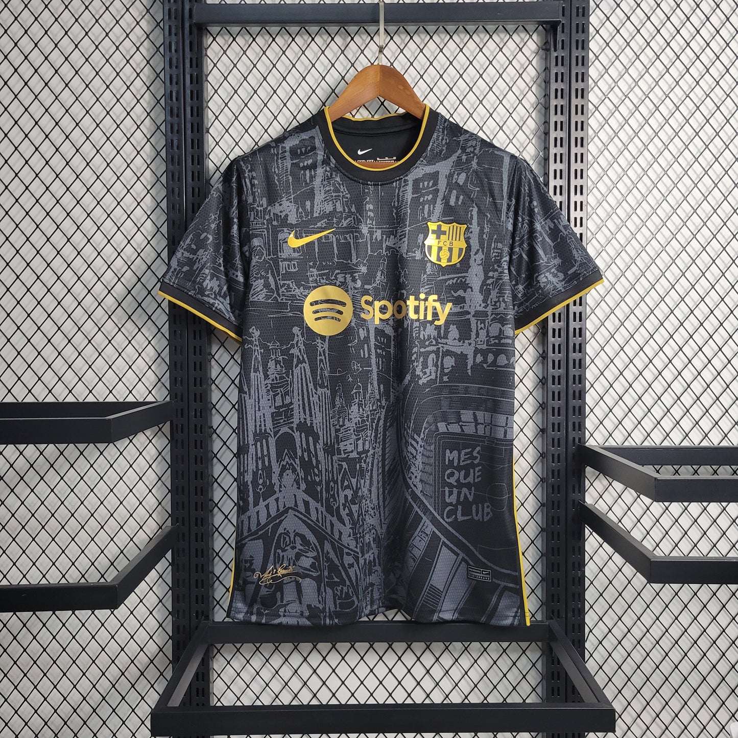 23-24 Barcelona Black Gold Special Edition Size S-XXL（Men's Fan Edition） | 衬衫 | M2-3 | Betty ali Chinese suppliers