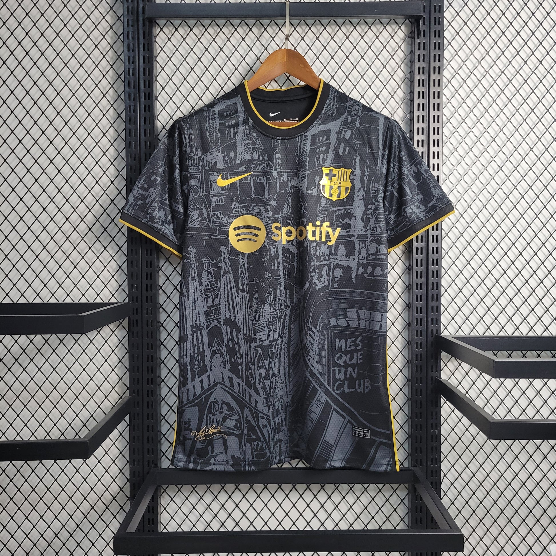 23-24 Barcelona Black Gold Special Edition Size S-XXL（Men's Fan Edition） | 衬衫 | M2-3 | Betty ali Chinese suppliers