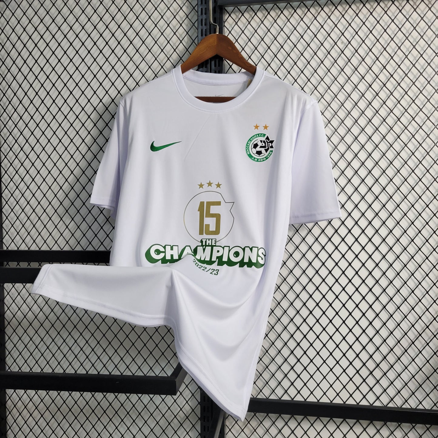 23-24 Maccabi White Champion Size S-4XL（Men's Fan Edition） | 衬衫 | M5-1 | Betty ali Chinese suppliers