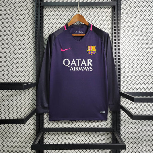 Retro 16-17 Barcelona Guest Long Sleeve Size S-XXL