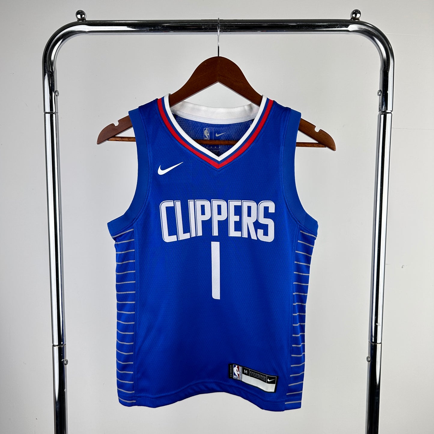 Youth children's clothing: Clippers White/Blue Harden 1 Harden | NBA | NBA | Betty ali Chinese suppliers