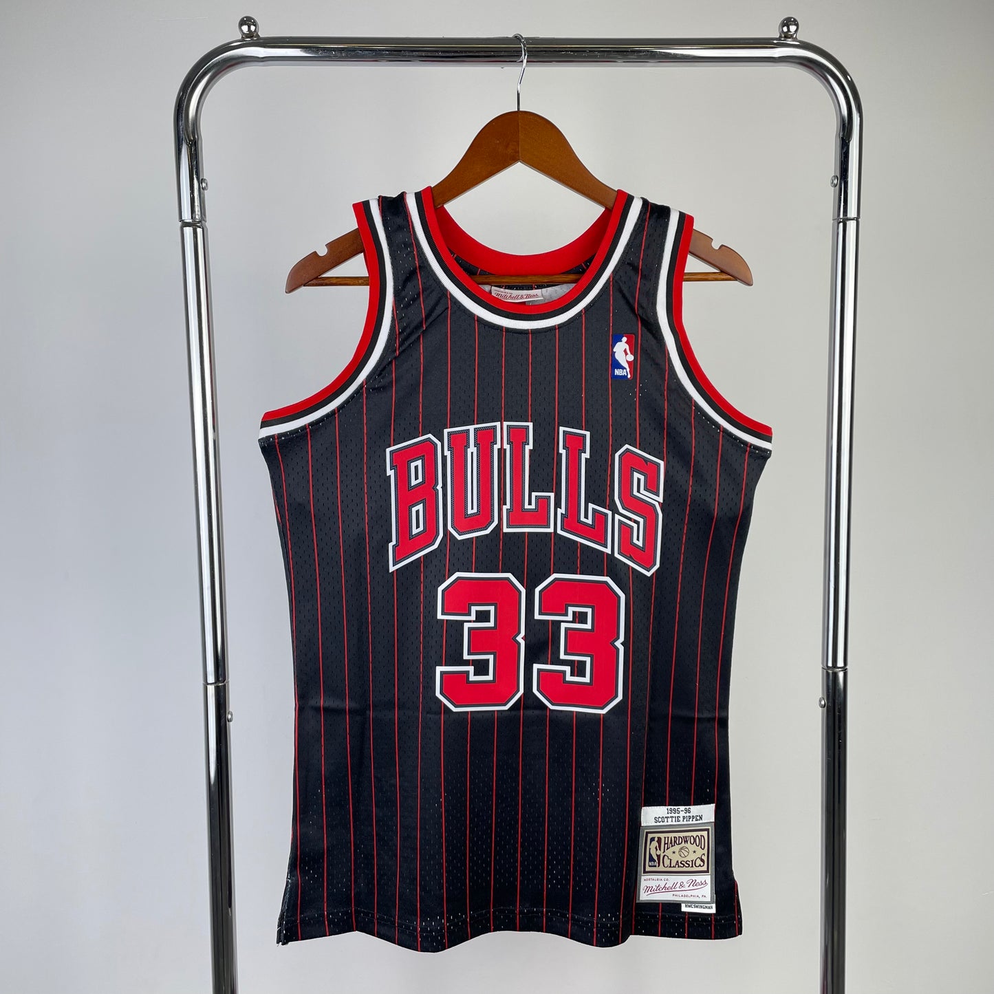 MN hot-pressed retro jersey: SW Bulls 96 season black stripes NBA : #91 #33 #23 | NBA | NBA | Betty ali Chinese suppliers