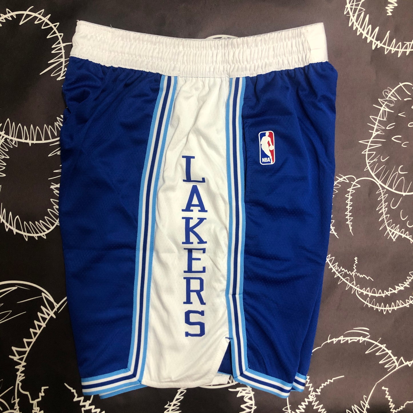 Lakers blue retro shorts（NBA）Size S-XXL | 短裤 | NBA | 中国供应商