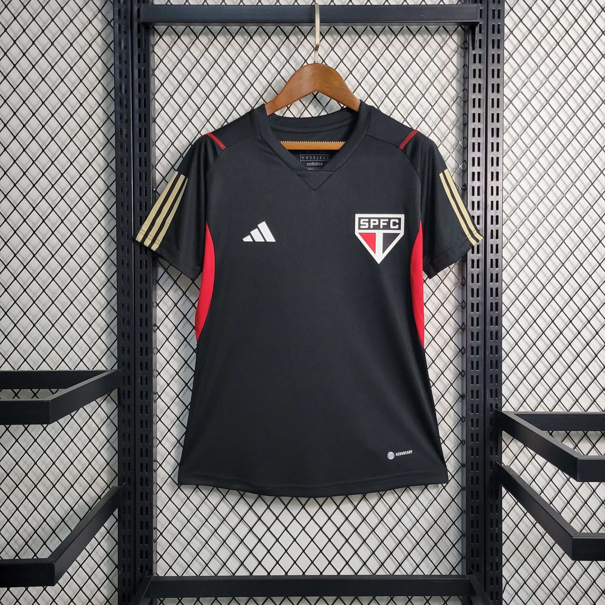 23-24 Women's Sao Paulo Black Training T Size S-XXL（Ladies' Fan Version） | 衬衫 | M1-1 | Betty ali Chinese suppliers