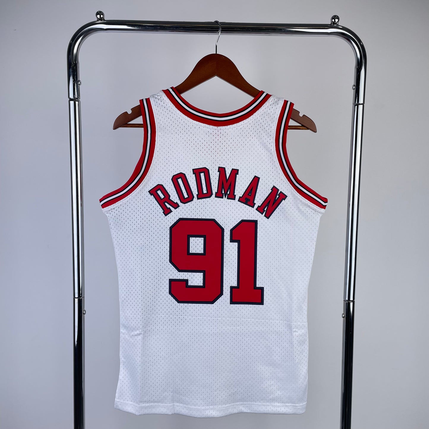 MN hot-pressed retro jersey: SW Bulls 98 season white NBA : #91 #33 #23 | NBA | NBA | Betty ali Chinese suppliers