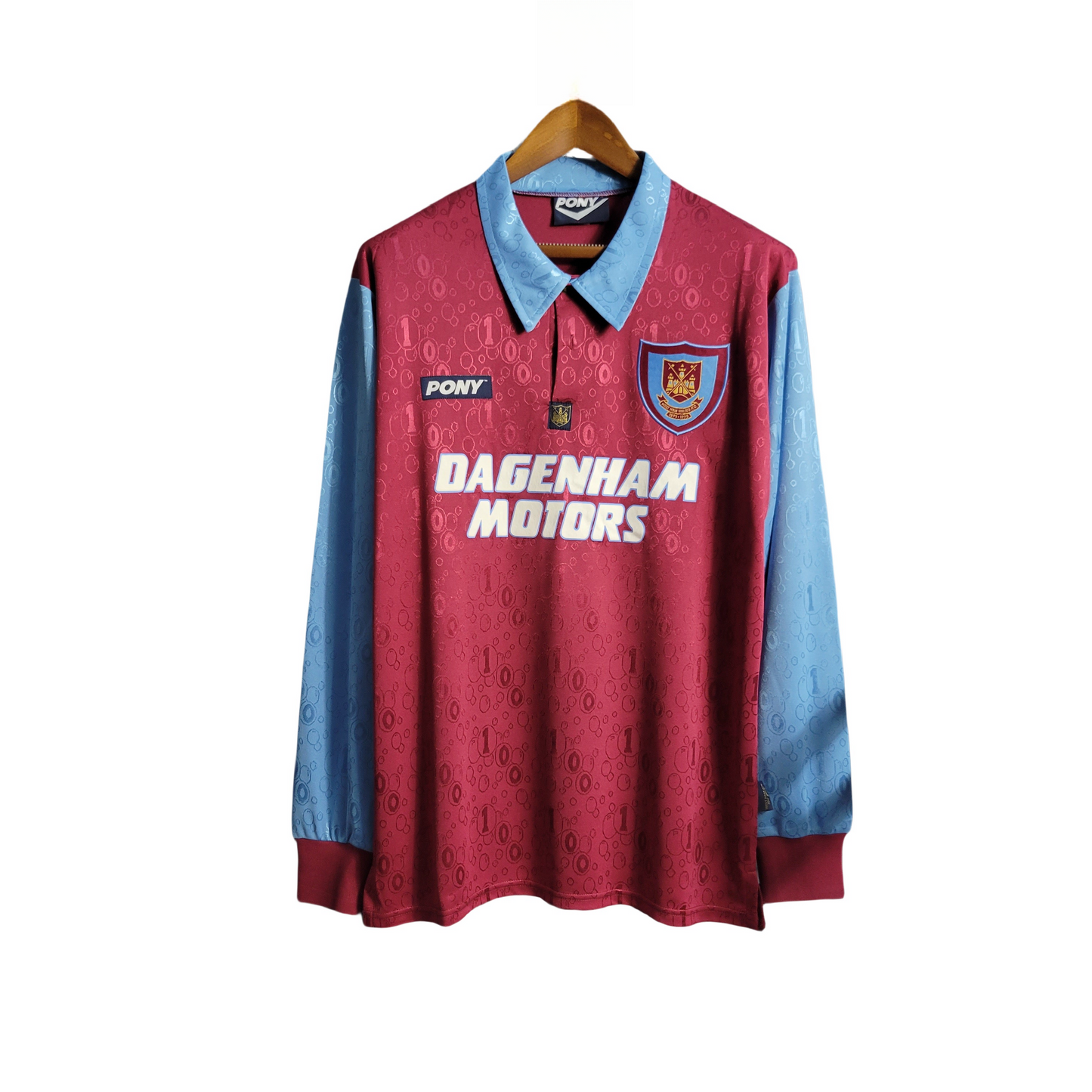 1995-97 West Ham United Home Long Sleeve Retro Shirt