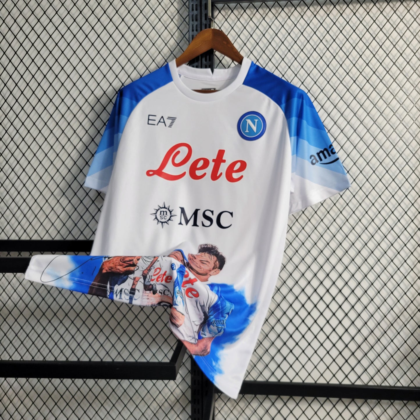 23-24 Naples Champions Edition White Size S-XXL（Men's Fan Edition） | 衬衫 | M2-2 | Betty ali Chinese suppliers