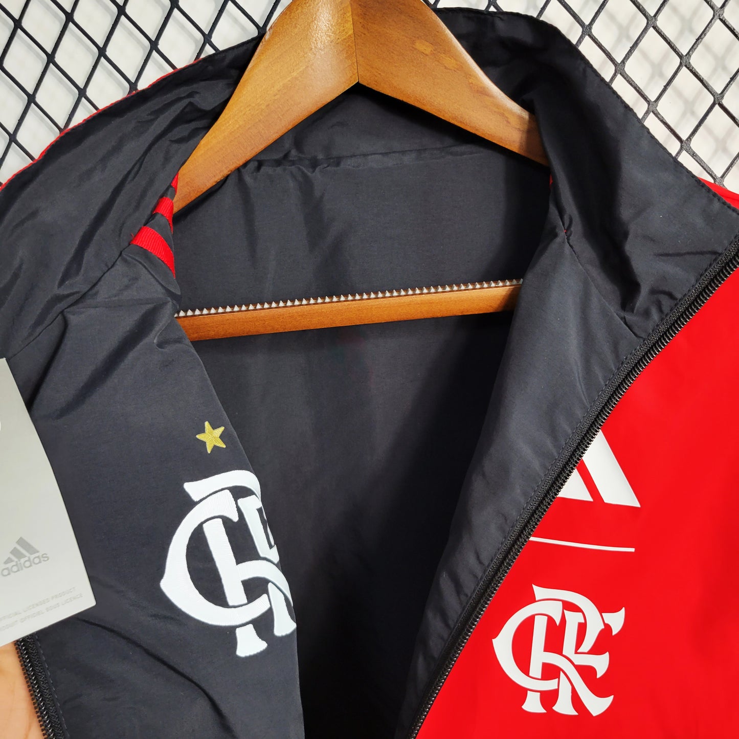 23-24 Windbreaker Double sided Flamengo Black Red Size S-XXL | 风衣 | W1-2 | Betty ali Chinese suppliers