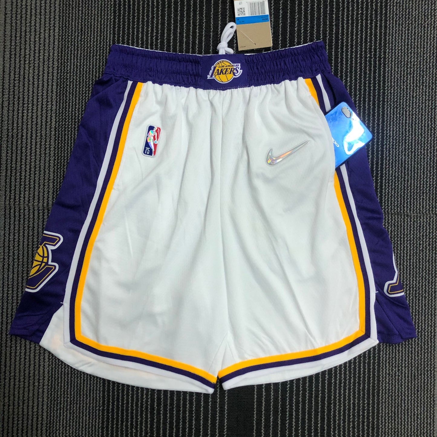 75th Anniversary Lakers White Ball Pants Size S-XXL | 短裤 | NBA | 中国供应商