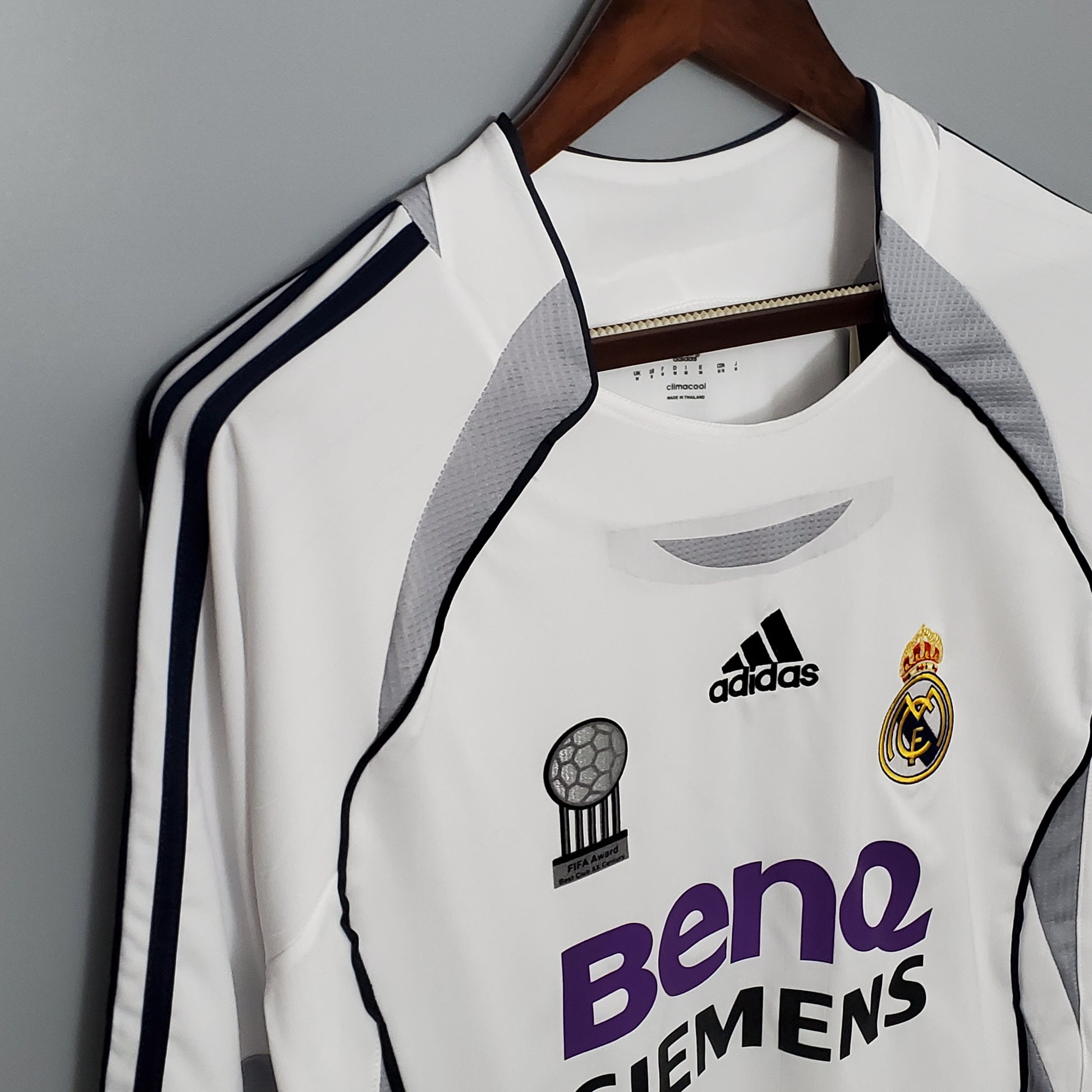 Retro Real Madrid Long sleeve 06/07 home S-XXL（Retro） | 复古/Retro | R | Betty ali Chinese suppliers