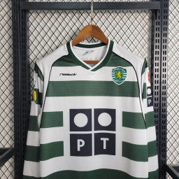 Retro 01-03 Sporting Lisbon Home Long Sleeve Size S-XXL | 复古/Retro | M2-8, R1 | Betty ali Chinese suppliers