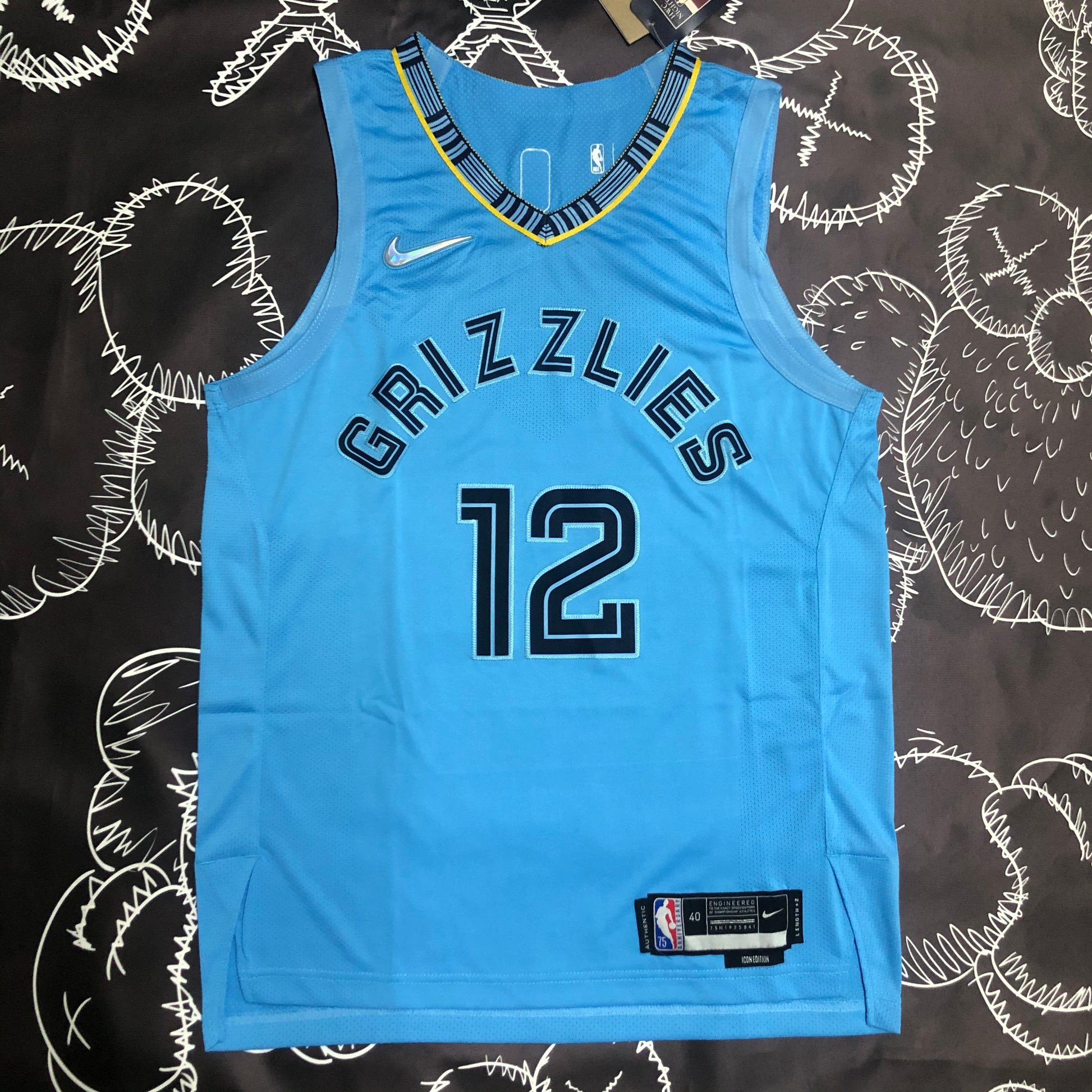 AU player version: Grizzlies Blue No. 12 Morant NBA : #12 | NBA | NBA | Betty ali Chinese suppliers