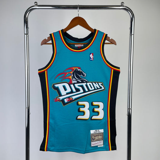 Camisa retrô MN prensada a quente: SW Pistons temporada 98 NBA : #33 | NBA | NBA | Betty ali Chinese suppliers