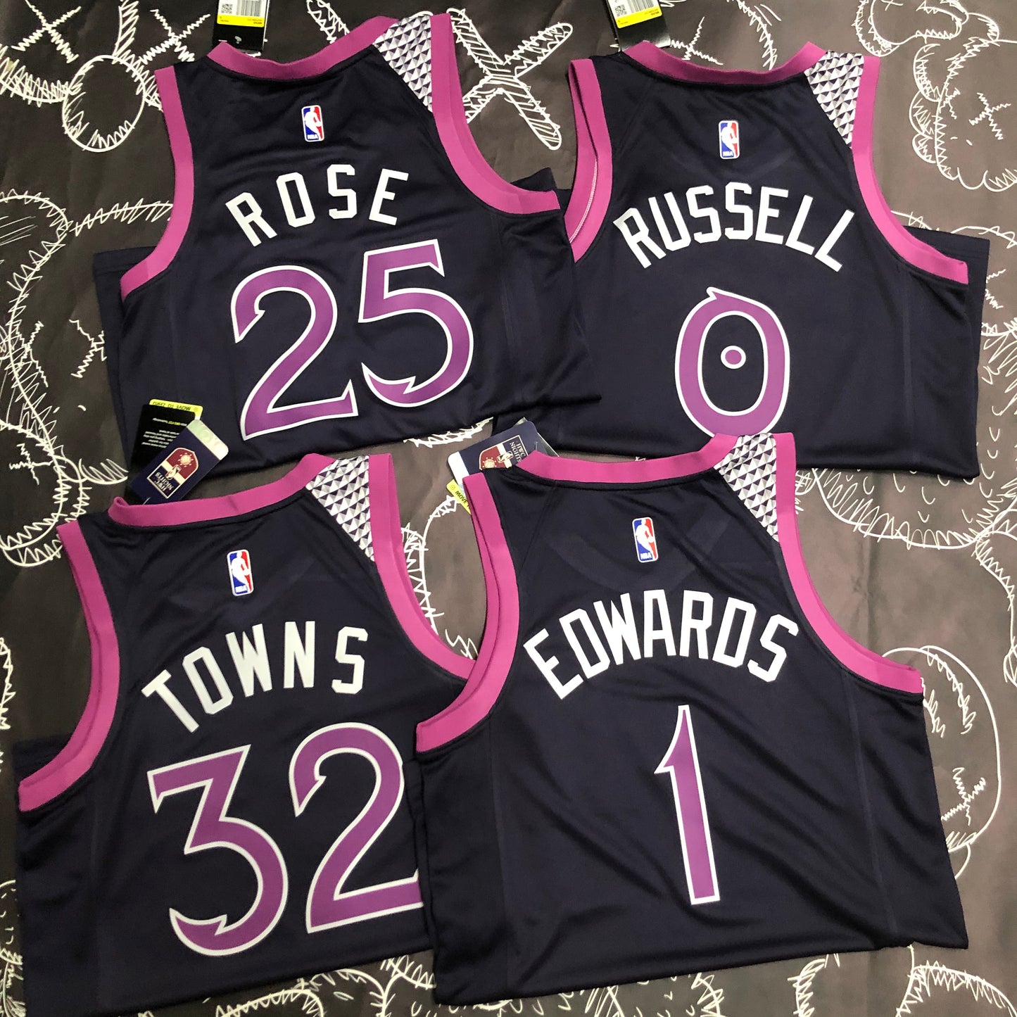 Timberwolves black and purple NBA : #32#25#1#0 | NBA | NBA | Betty ali Chinese suppliers