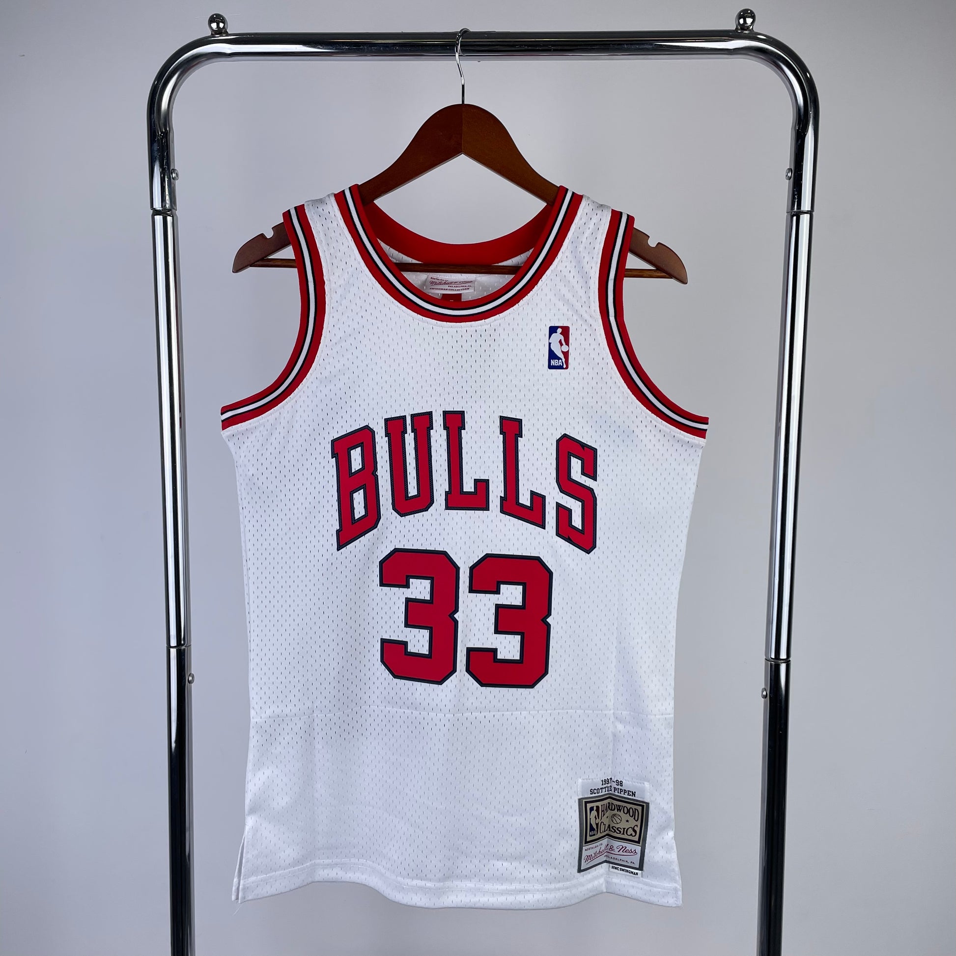 MN hot-pressed retro jersey: SW Bulls 98 season white NBA : #91 #33 #23 | NBA | NBA | Betty ali Chinese suppliers