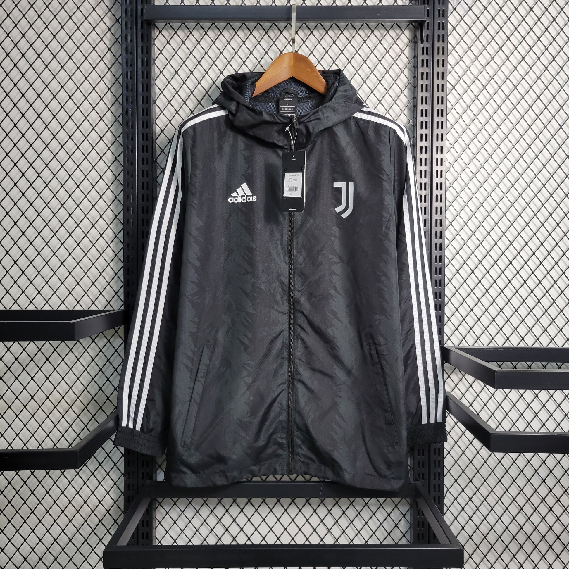 23-24 Windbreaker Juventus Black Size S-XXL | 风衣 | M2-2 | Betty ali Chinese suppliers