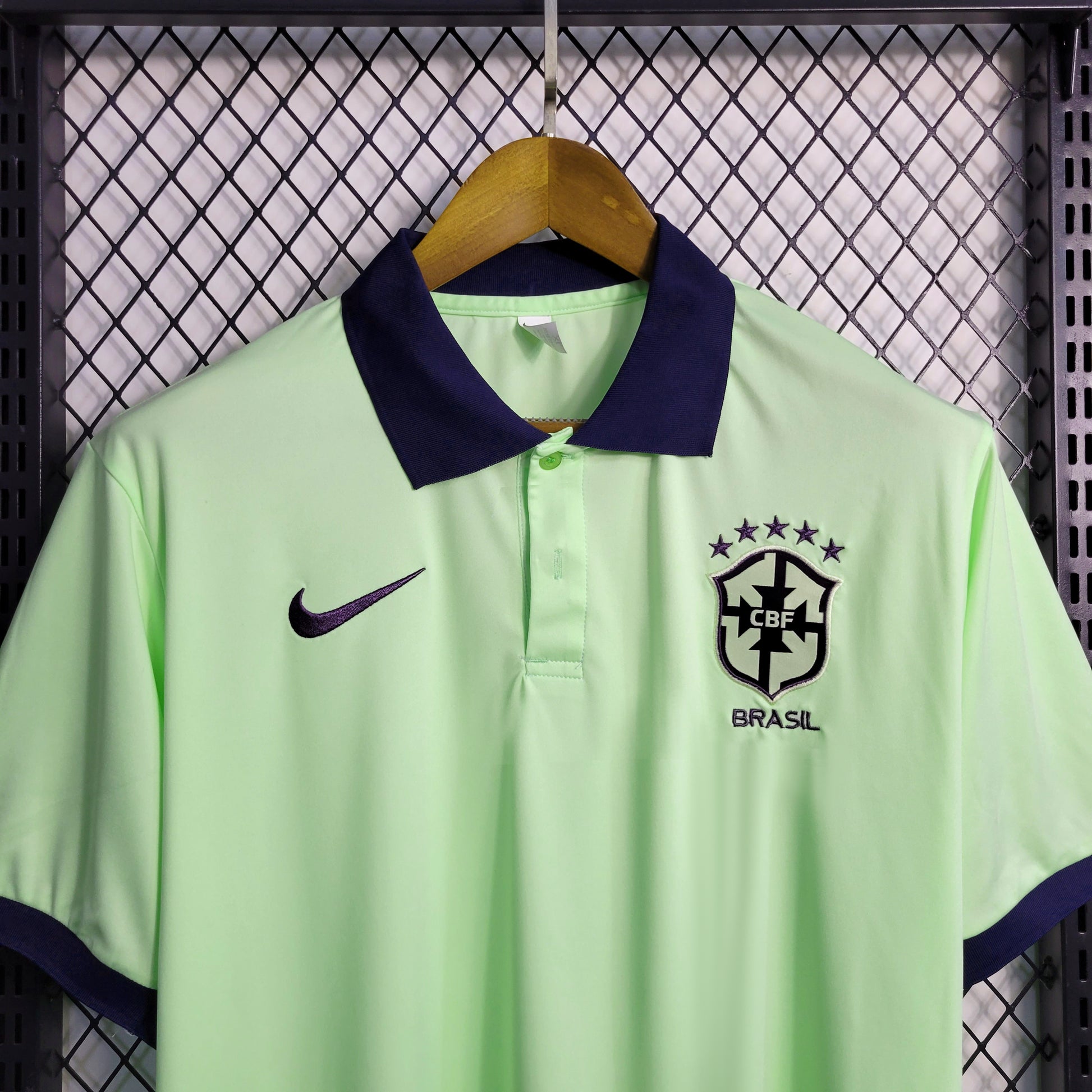 23-24 Brazil Light Green POLO Size S-XXL（Men's Fan Edition） | 衬衫 | M1-1 | Betty ali Chinese suppliers