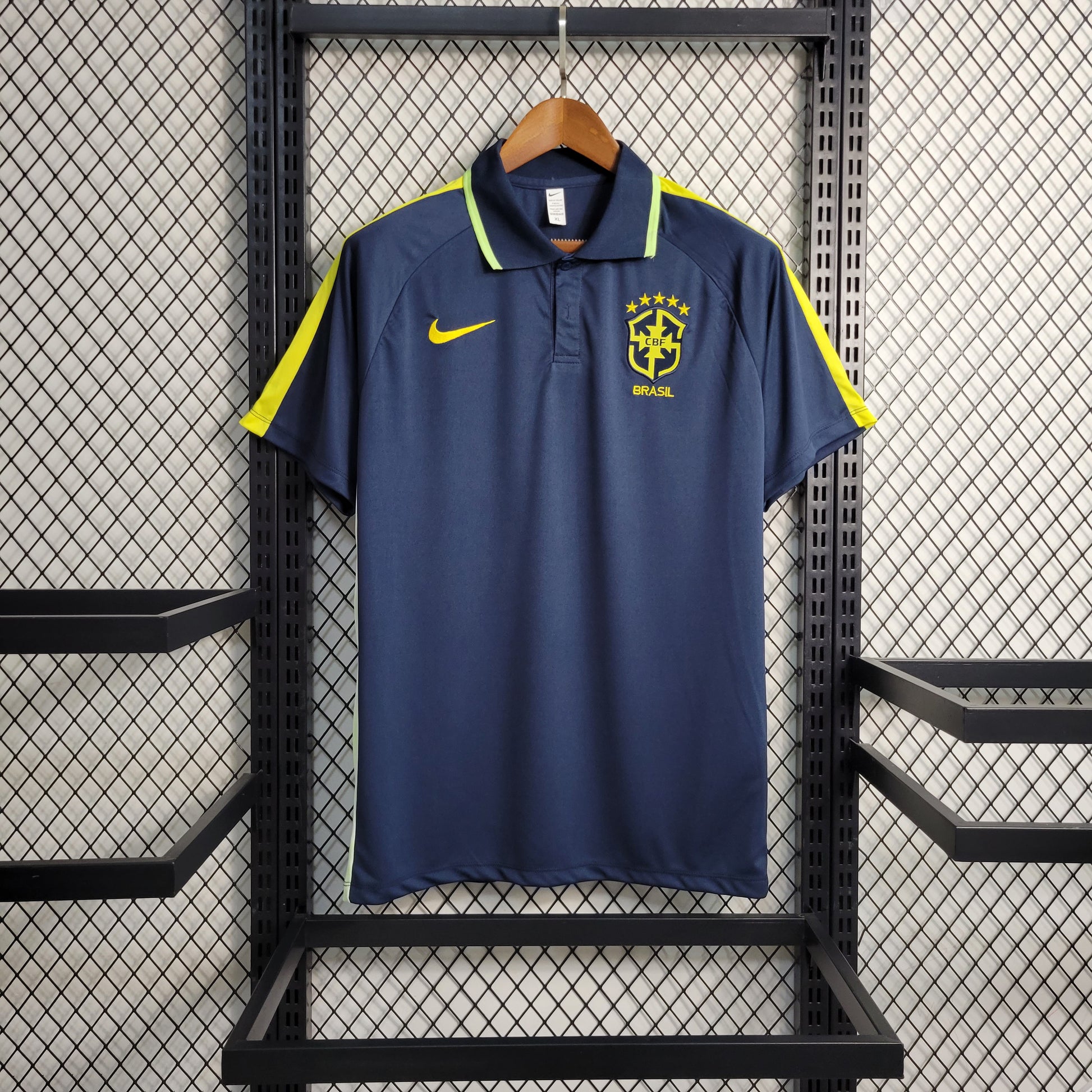 23-24 Brazil Royal Blue POLO Size S-XXL（Men's Fan Edition） | 衬衫 | M1-1 | Betty ali Chinese suppliers