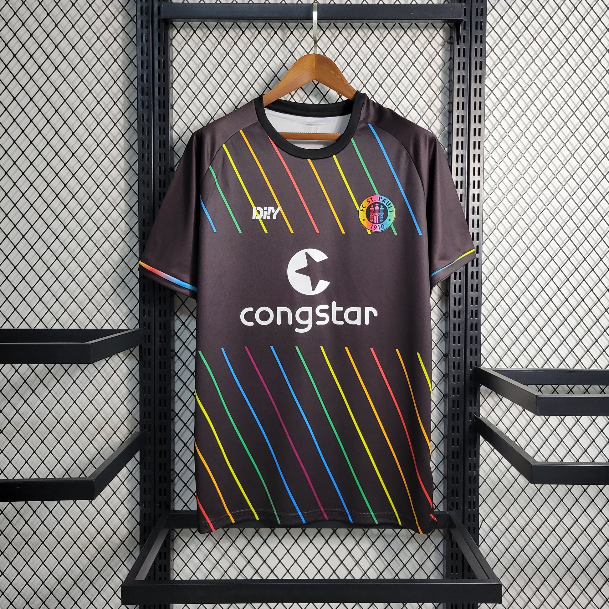 23-24 St. Pauli away size S-XXL（Men's Fan Edition） | 衬衫 | M5-1 | Betty ali Chinese suppliers