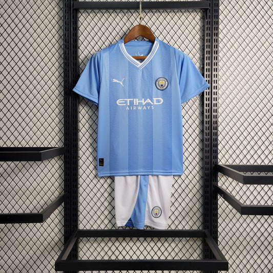 23-24 Kids Manchester City Home Size 16-28 | 儿童套装 | M2-1 | Betty ali Chinese suppliers