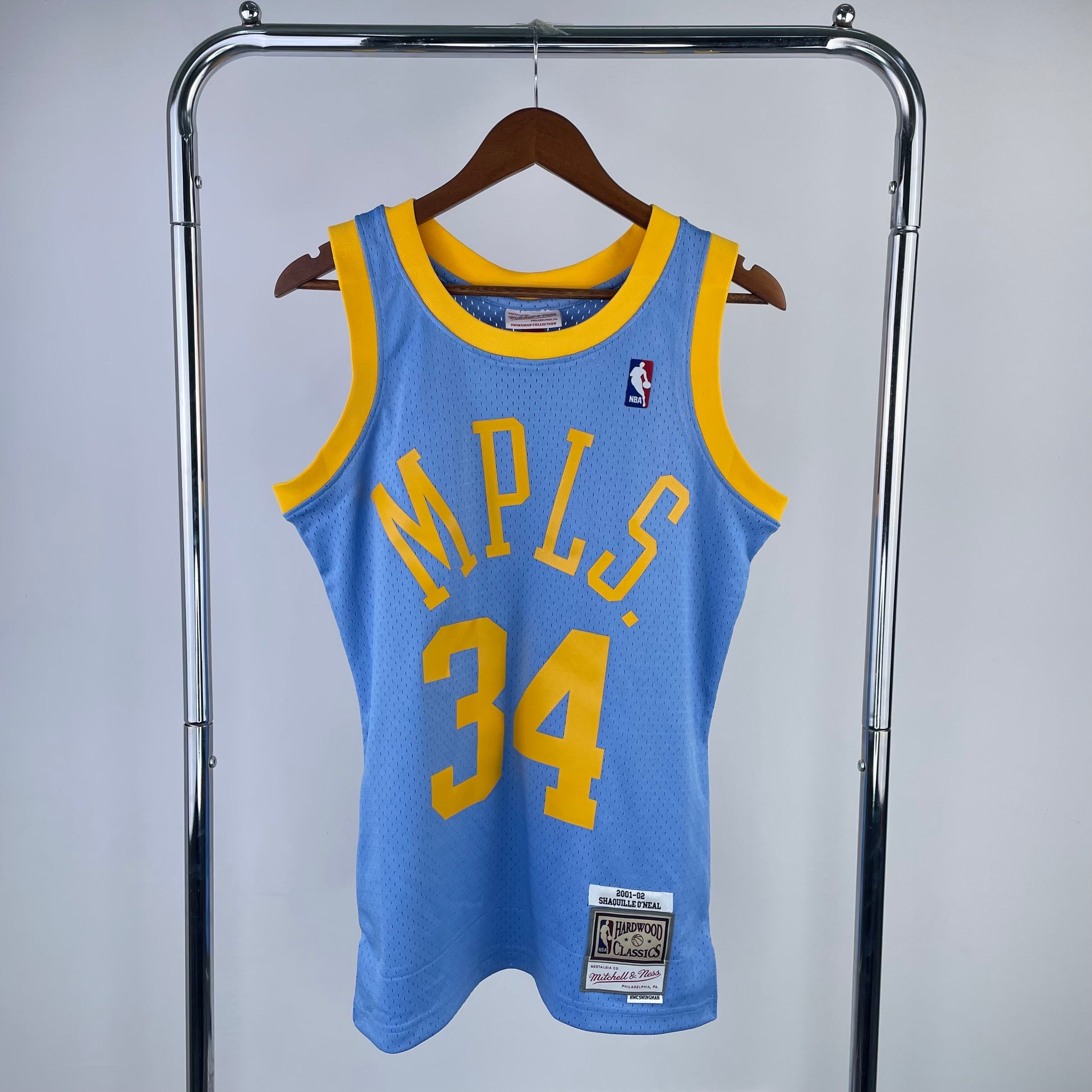 MN hot-pressed retro jersey: SW Lakers 02 season blue NBA : #34#8 | NBA | NBA | Betty ali Chinese suppliers