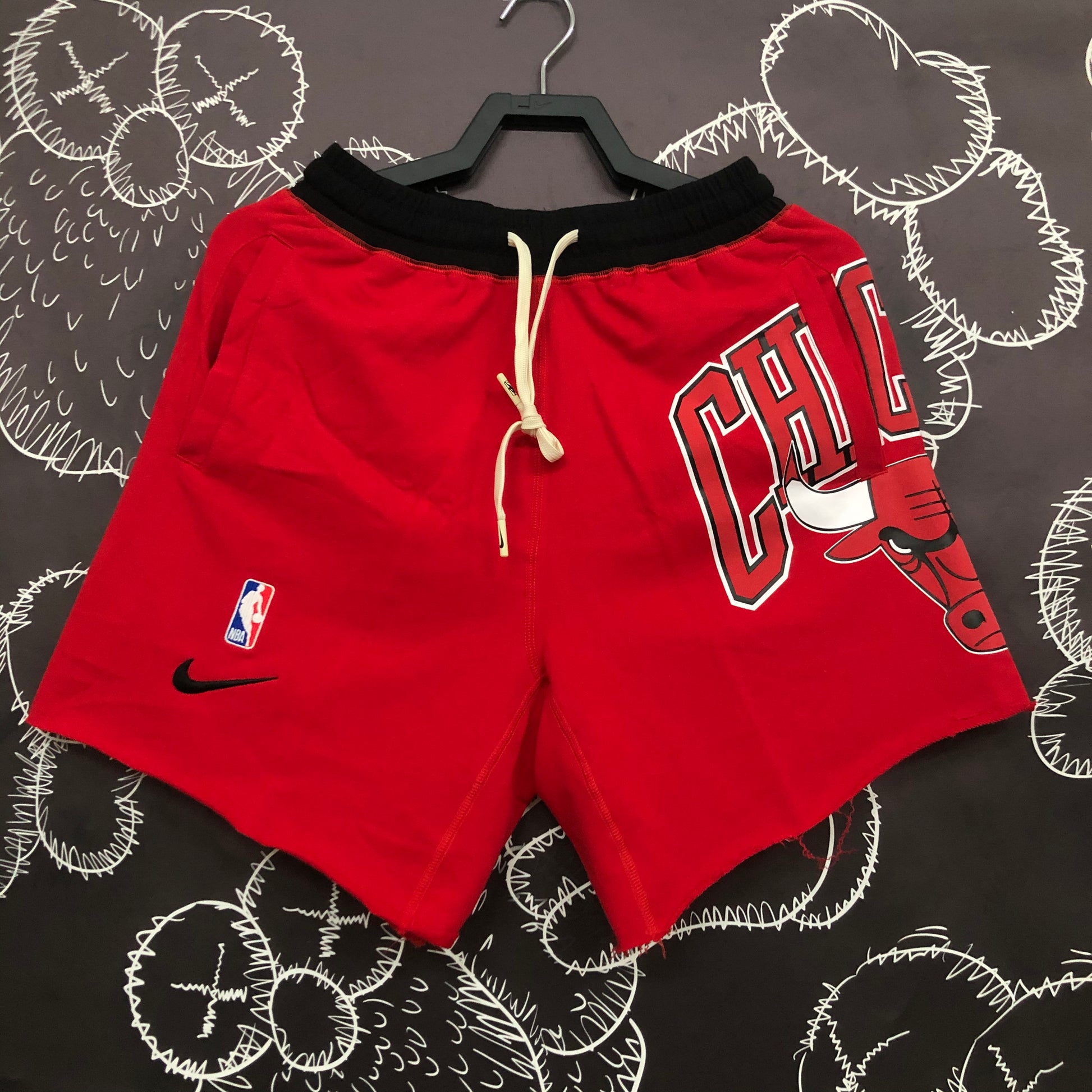 NBA Bulls Red Cotton Shorts Size S-XX | 短裤 | NBA | 中国供应商