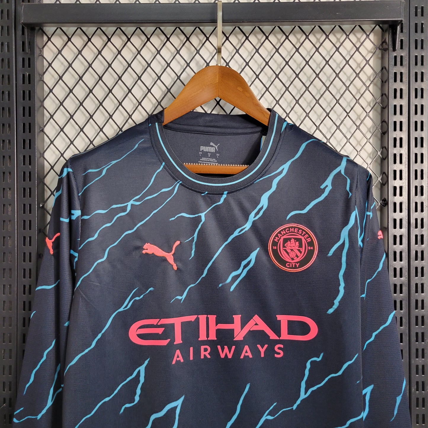 23-24 Manchester City 2 away long sleeve size S-4XL | 复古/Retro | M2-1, M2-6 | Betty ali Chinese suppliers