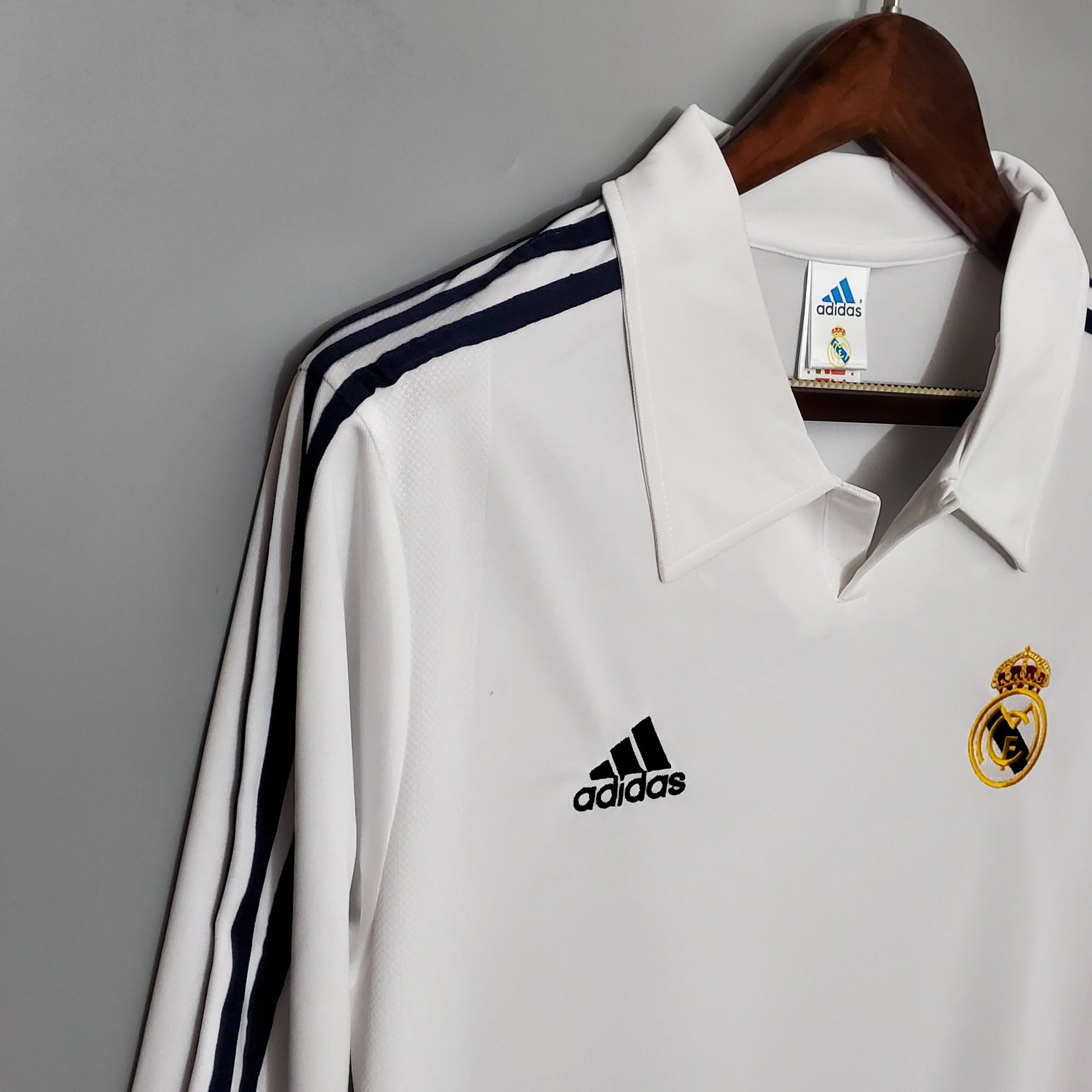 Retro long-sleeved 2002 Real Madrid home S-XXL（Retro） | 复古/Retro | R1 | Betty ali Chinese suppliers