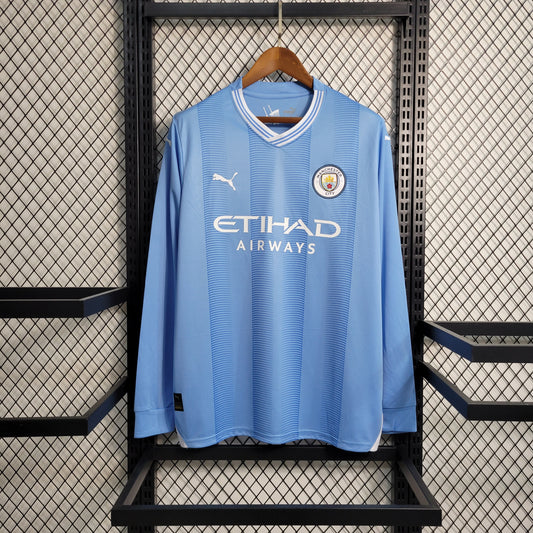 23-24 Manchester City Home Long Sleeve Size S-XXL | 复古/Retro | B3 | Betty ali Chinese suppliers