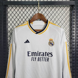 23-24 Kids Real Madrid Home Long Sleeve Sizes 16-28