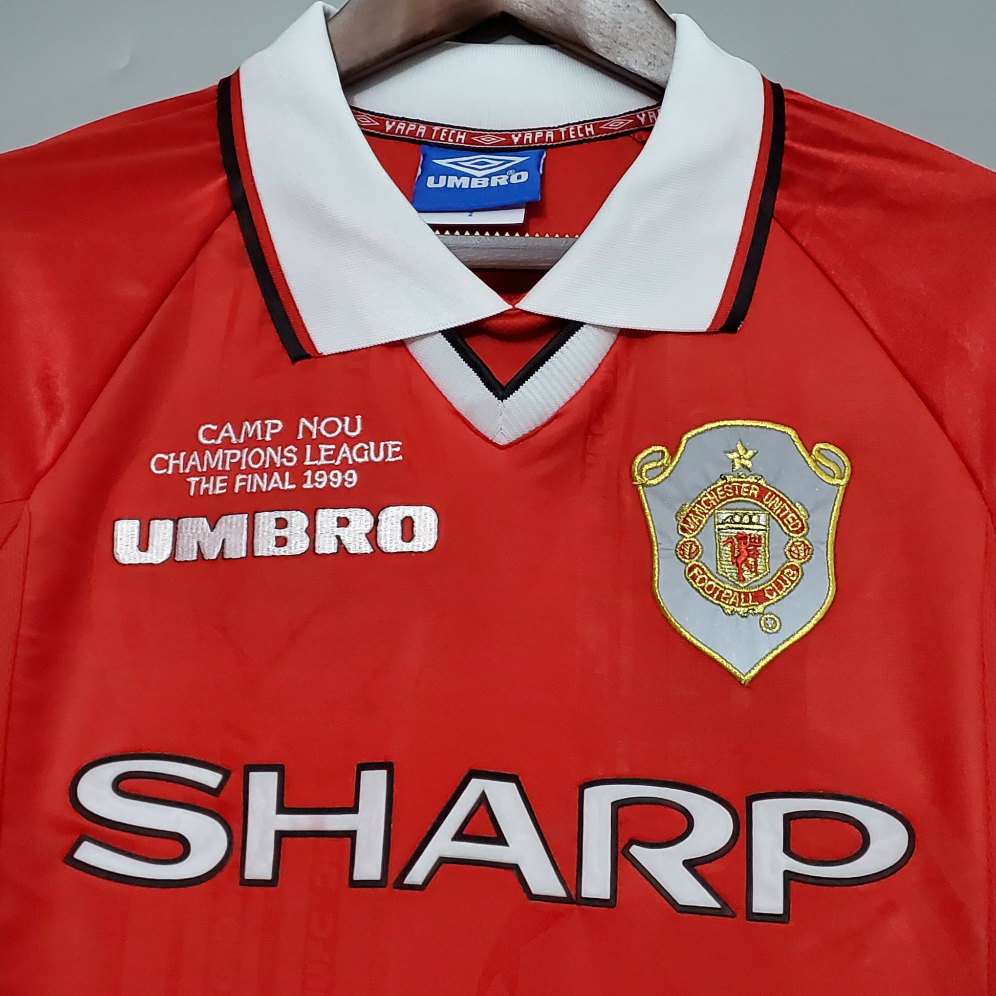 Retro long-sleeved 99/00 M-U Champions League version home S-XXL（Retro） | 复古/Retro | R1 | Betty ali Chinese suppliers