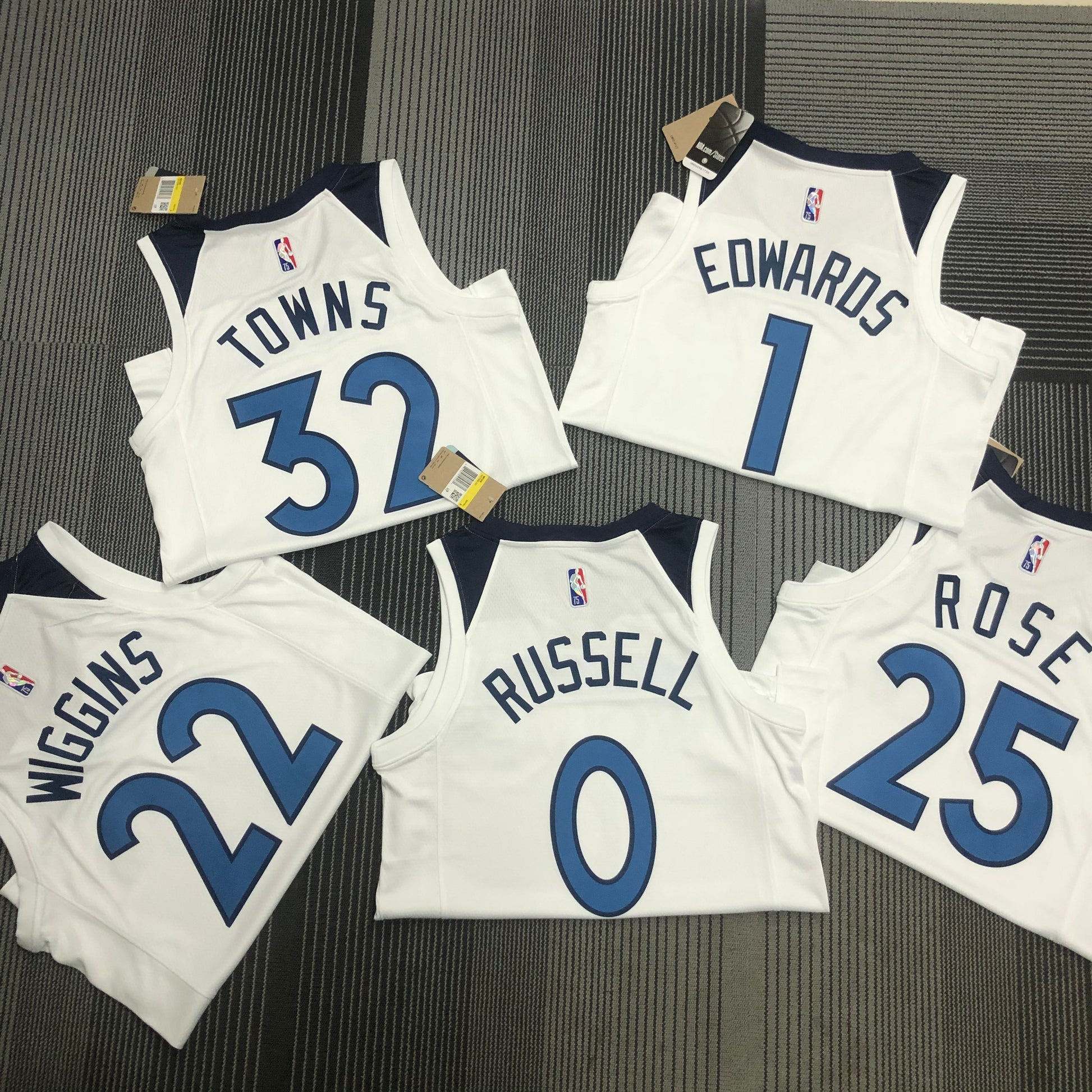 75th Anniversary Timberwolves White NBA : #0#1#22#25#32 | NBA | NBA | Betty ali Chinese suppliers