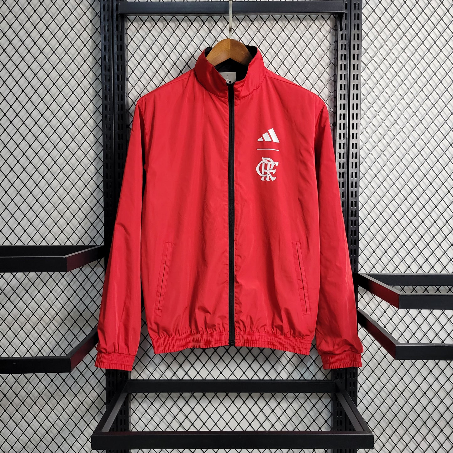 23-24 Windbreaker Double sided Flamengo Black Red Size S-XXL | 风衣 | W1-2 | Betty ali Chinese suppliers