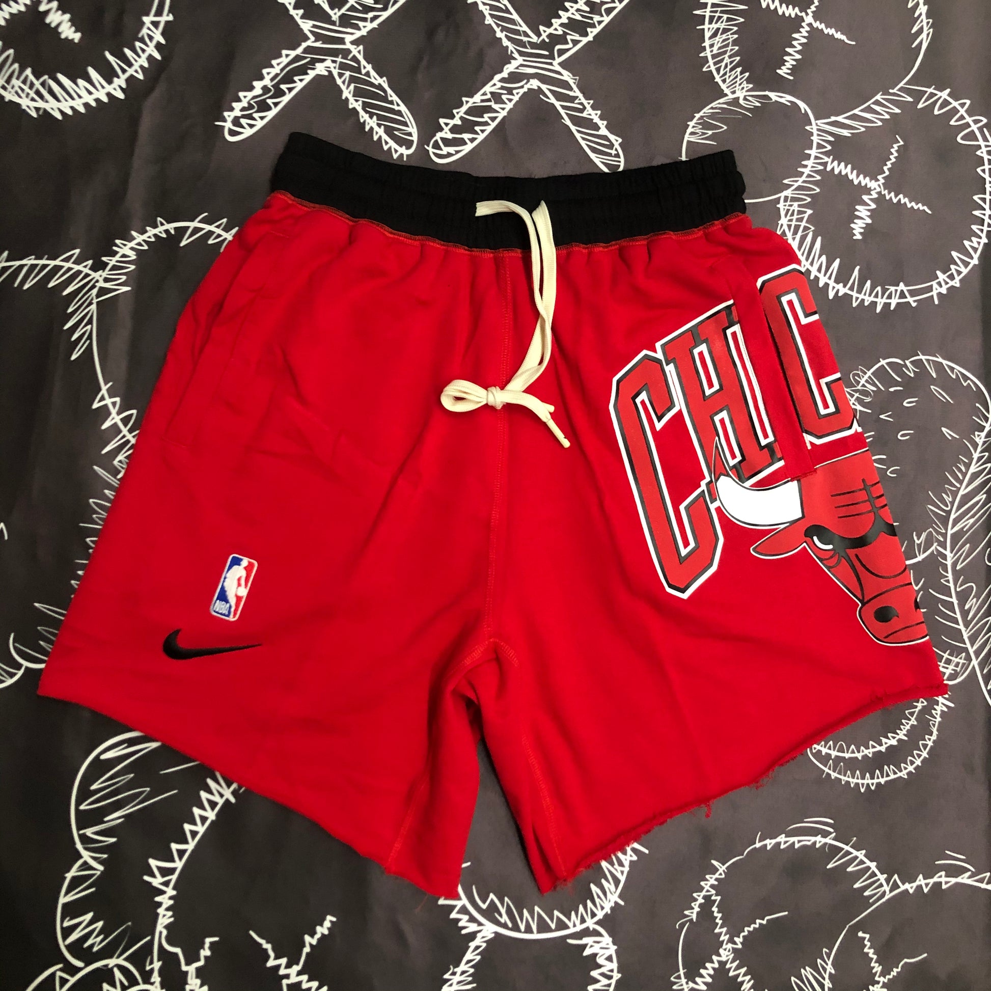 NBA Bulls Red Cotton Shorts Size S-XX | 短裤 | NBA | 中国供应商