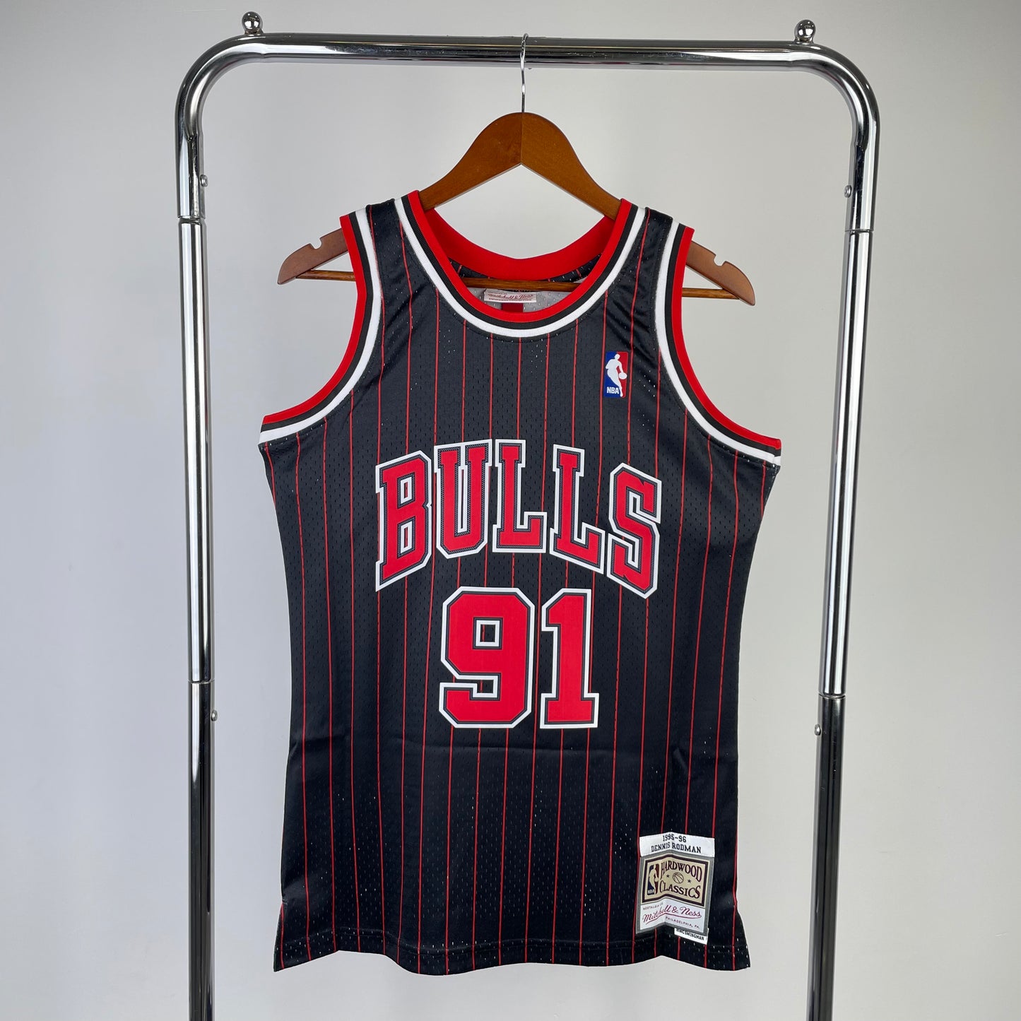 MN hot-pressed retro jersey: SW Bulls 96 season black stripes NBA : #91 #33 #23 | NBA | NBA | Betty ali Chinese suppliers