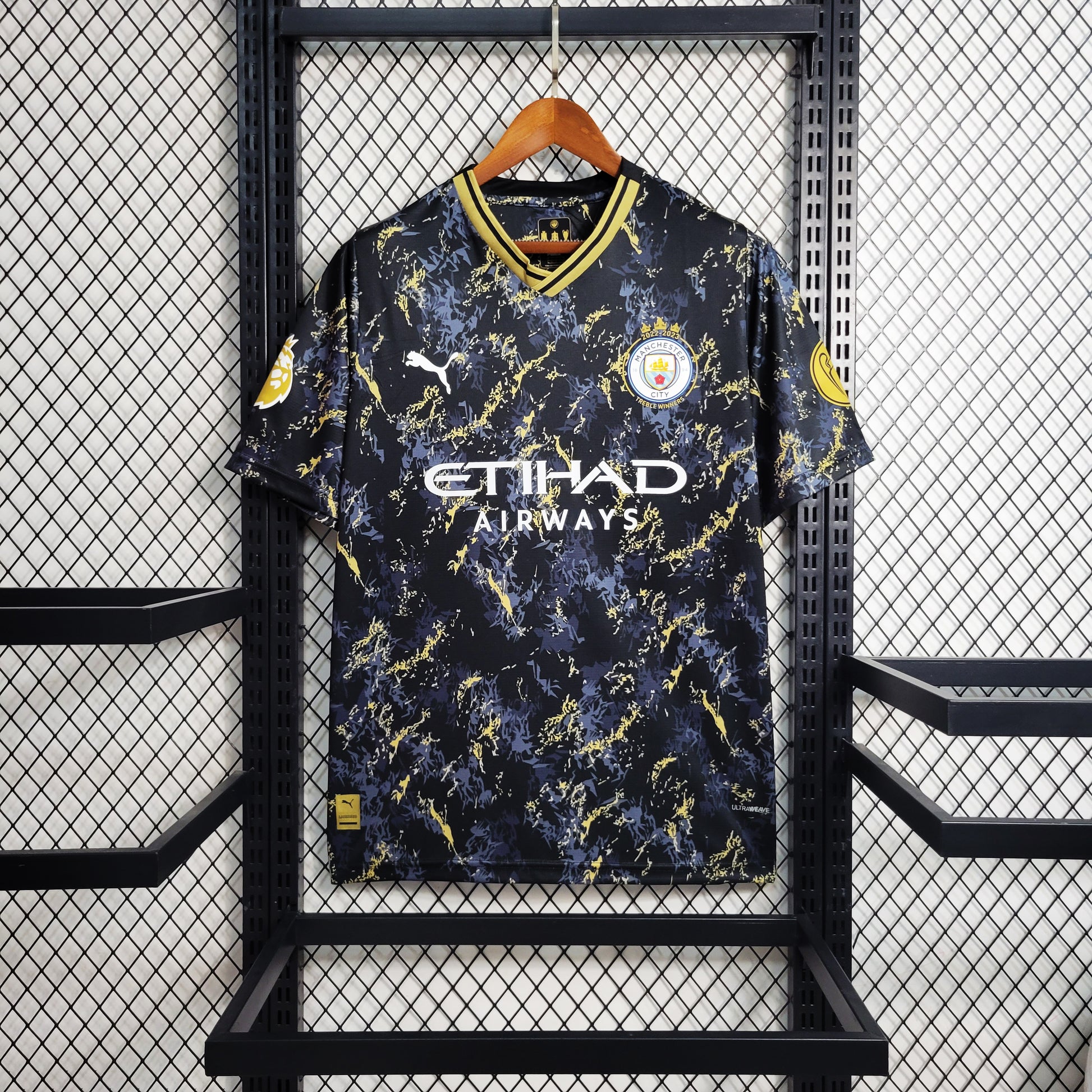 23-24 Manchester City Black Gold Special Edition Size S-XXL(fan version) | 衬衫 | M2-1 | Betty ali Chinese suppliers