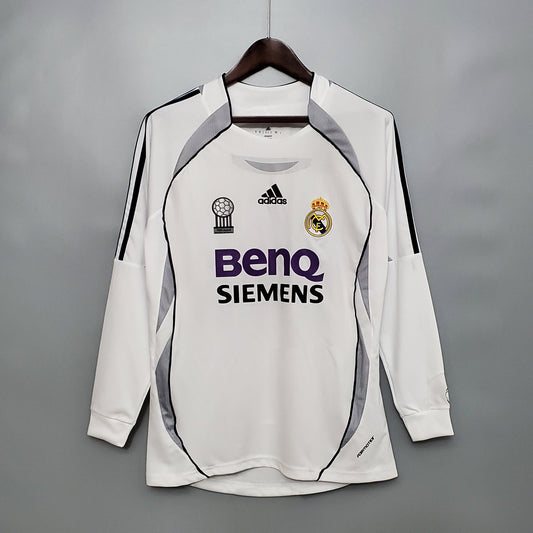 Retro Real Madrid Long sleeve 06/07 home S-XXL（Retro） | 复古/Retro | R | Betty ali Chinese suppliers