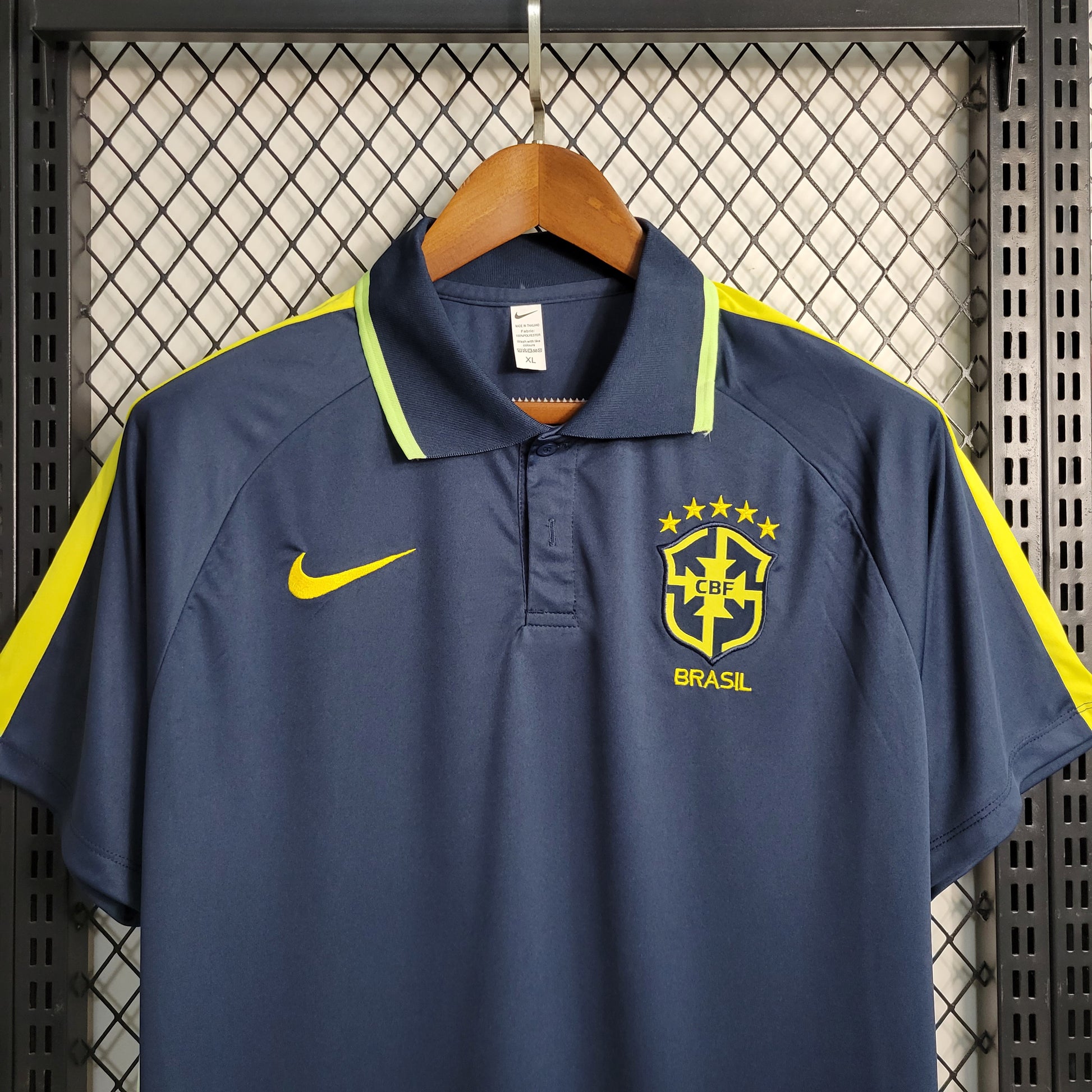 23-24 Brazil Royal Blue POLO Size S-XXL（Men's Fan Edition） | 衬衫 | M1-1 | Betty ali Chinese suppliers